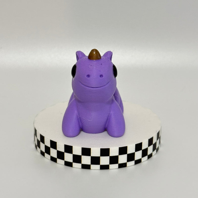 Amethyst Glow Magical Pink 3D Printed Fidget Unicorn Collectable