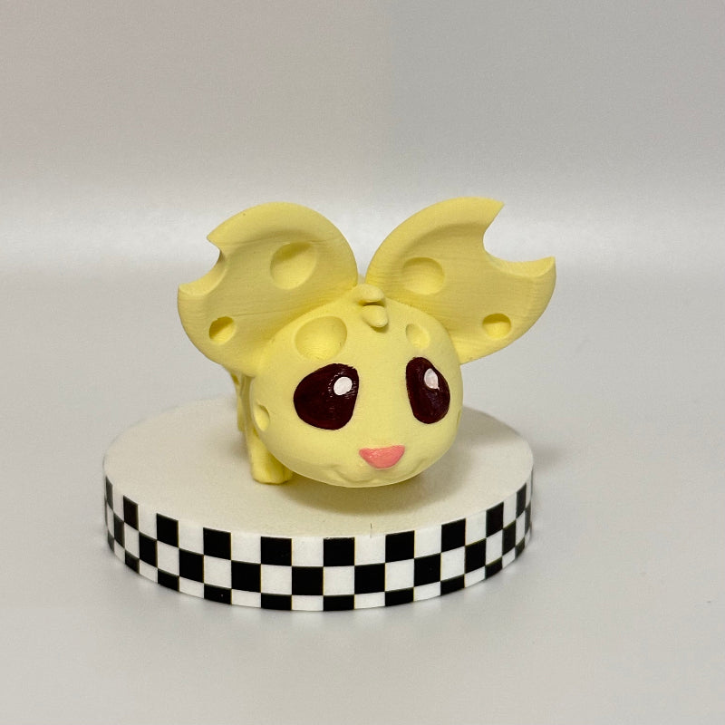 Cheddar Chum Kawaii Cheese Mouse 3D Printed Fidget Collectible