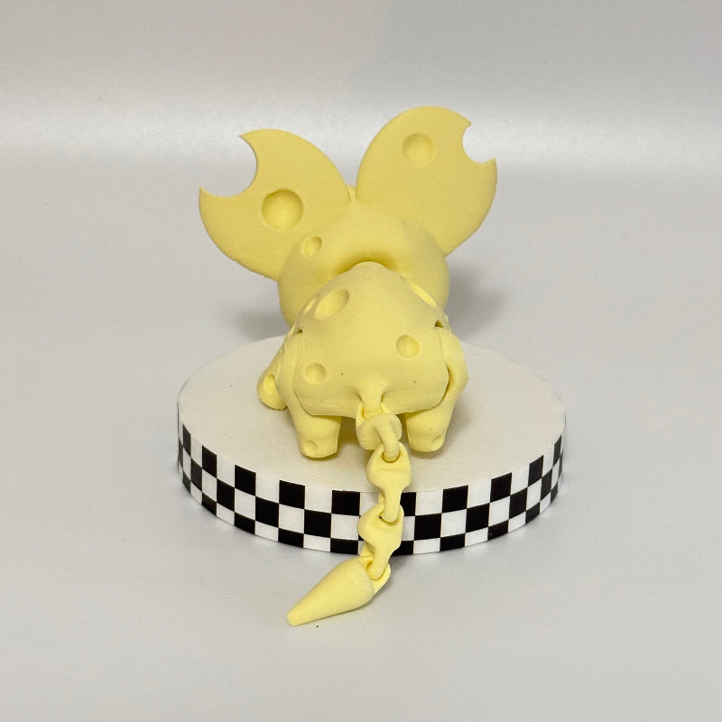 Cheddar Chum Kawaii Cheese Mouse 3D Printed Fidget Collectible