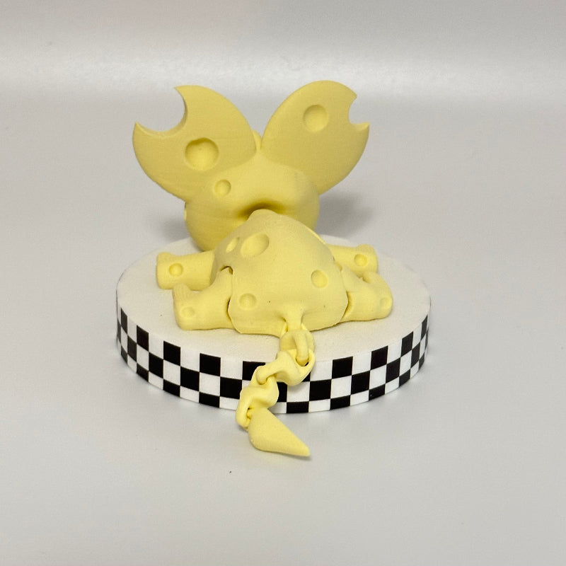 Cheddar Chum Kawaii Cheese Mouse 3D Printed Fidget Collectible