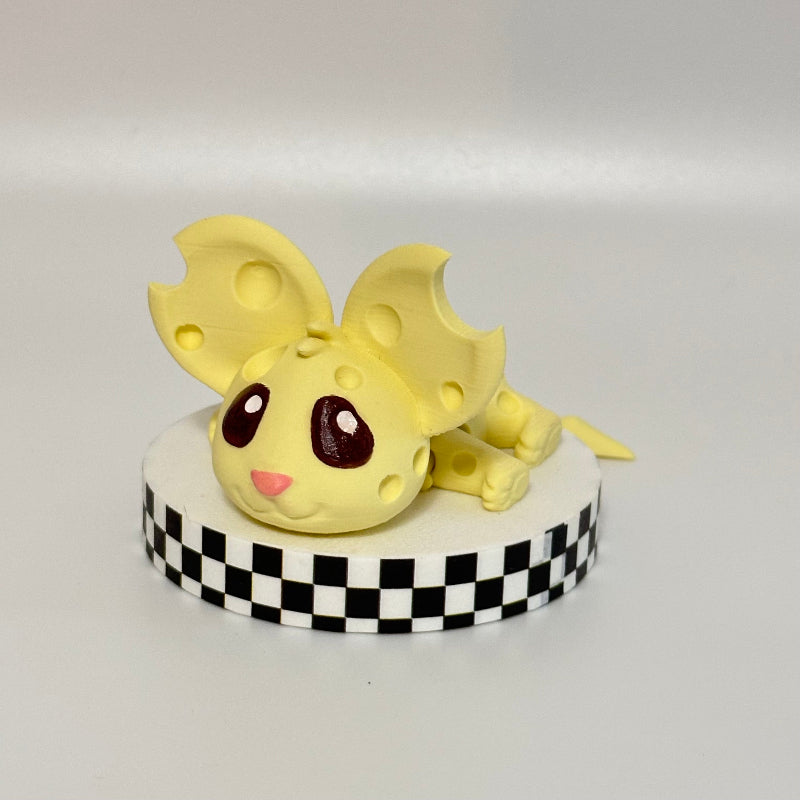 Cheddar Chum Kawaii Cheese Mouse 3D Printed Fidget Collectible