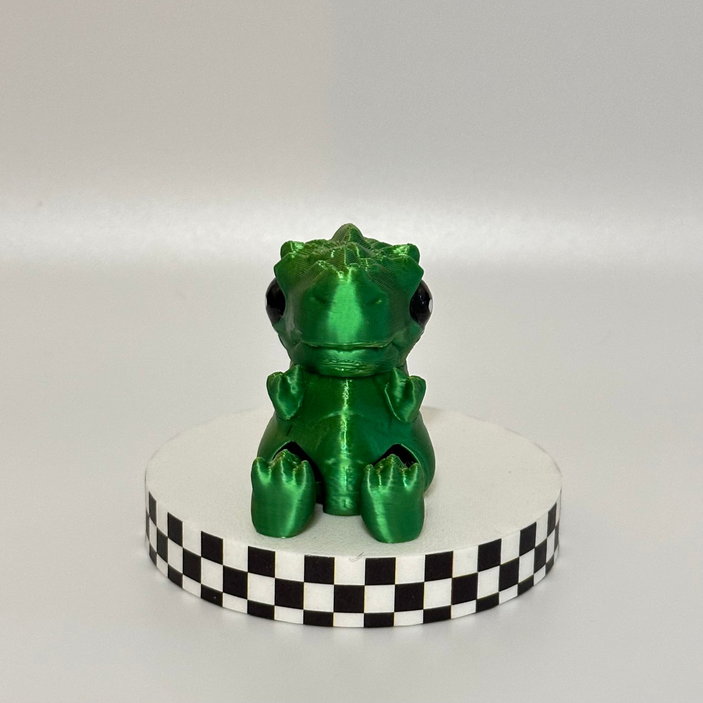 Minty Munch: Chibi Mini Green Silk Rexie 3D Printed Fidget Collectible