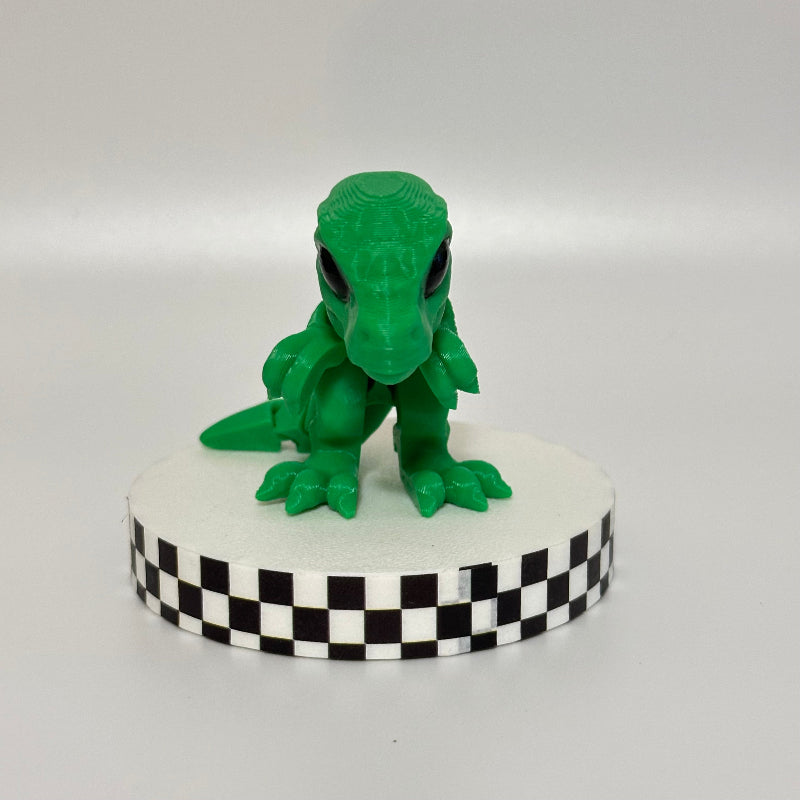 Jade Chomp: Small Green T-Rex 3D Printed Fidget Collectible