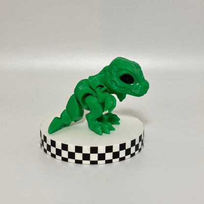 Jade Chomp: Small Green T-Rex 3D Printed Fidget Collectible