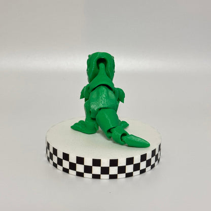 Jade Chomp: Small Green T-Rex 3D Printed Fidget Collectible