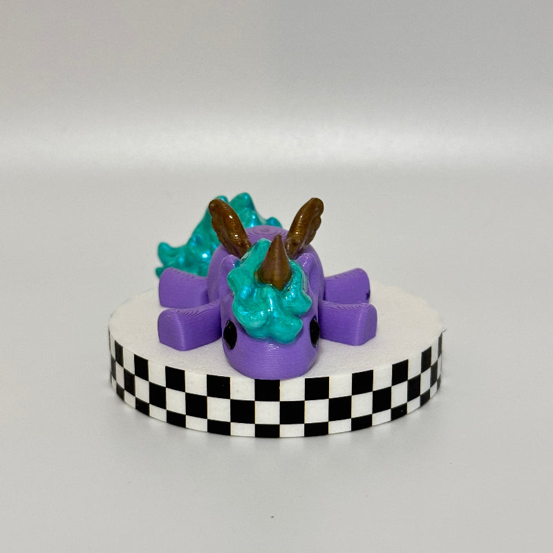 Mystihoof: Purple Unicorn 3D Printed Fidget Collectible