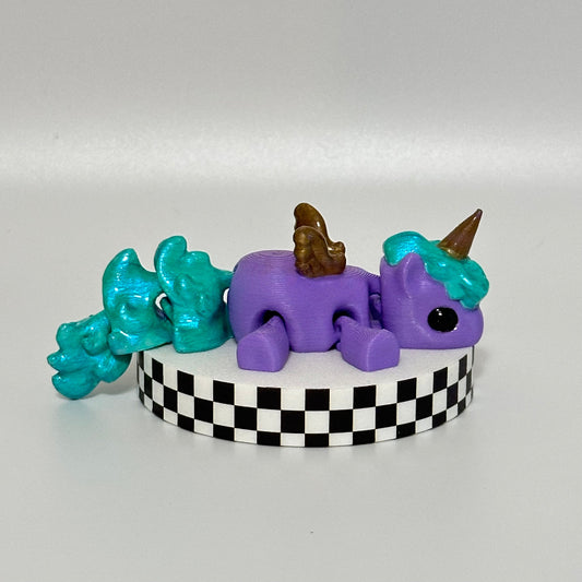 Mystihoof: Purple Unicorn 3D Printed Fidget Collectible