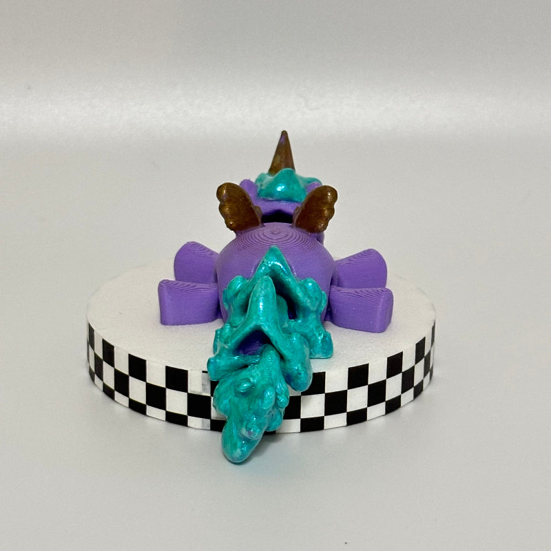 Mystihoof: Purple Unicorn 3D Printed Fidget Collectible