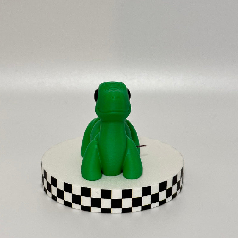 Meadow Glide: Green Brontosaurus 3D Printed Fidget Collectible