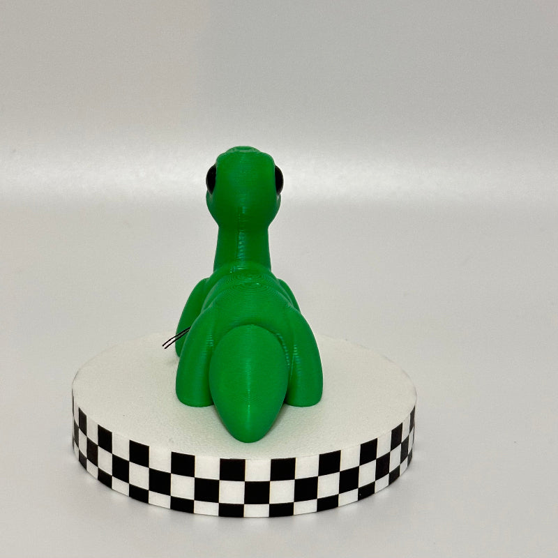 Meadow Glide: Green Brontosaurus 3D Printed Fidget Collectible