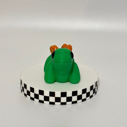 Citrus Spine: Green Stegosaurus 3D Printed Fidget Collectible