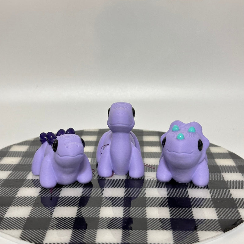 Twinkle Tops: Purple Dino 3D Printed Fidget Collectible