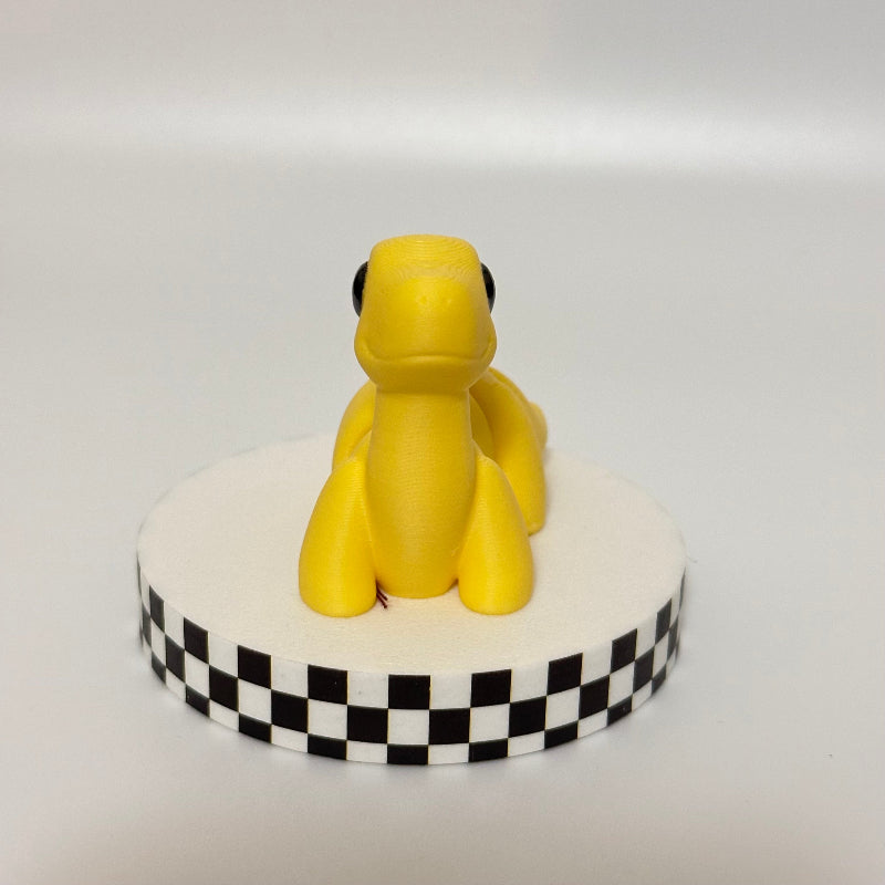 Sunbeam Stroll: Yellow Brontosaurus 3D Printed Fidget Collectible