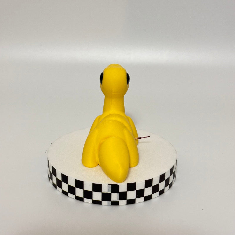 Sunbeam Stroll: Yellow Brontosaurus 3D Printed Fidget Collectible