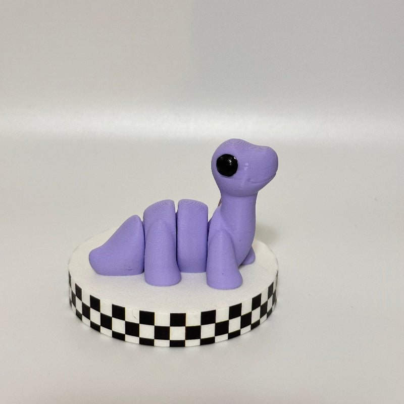 Amethyst Stroll: Purple Brontosaurus 3D Printed Fidget Collectible