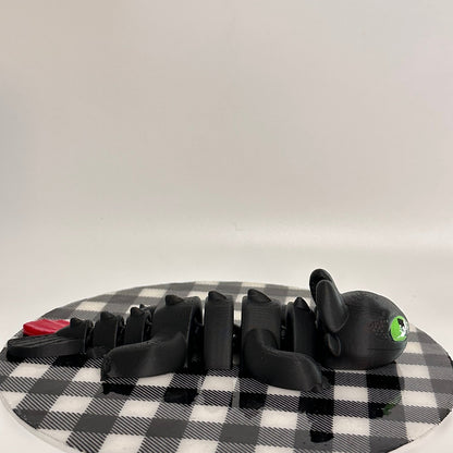 Medium Night Fury 3D Printed Fidget Dragon Collectible