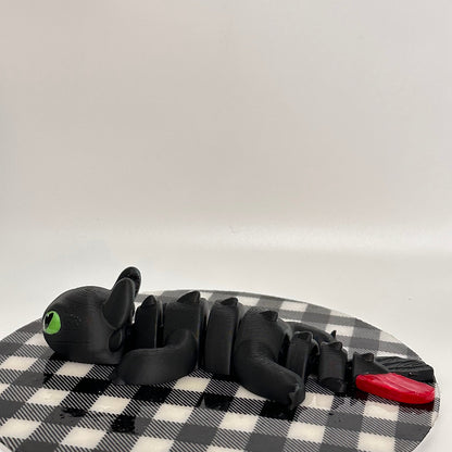Medium Night Fury 3D Printed Fidget Dragon Collectible