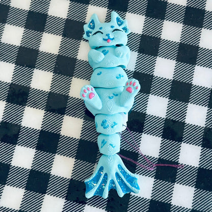 AquaWhisker The MerCat 3D Printed Fidget Collectable