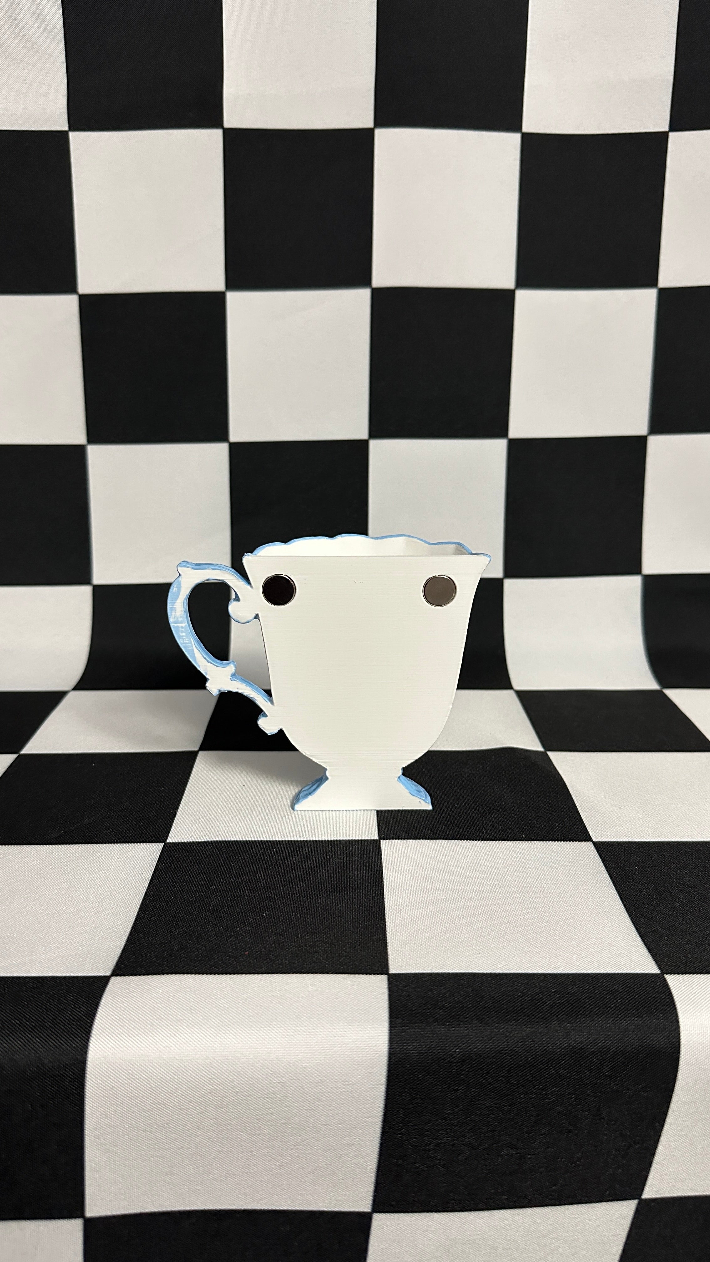 Classic Charm Teacup Magnet & Pen Holder | Cottagecore Kitchen Decor