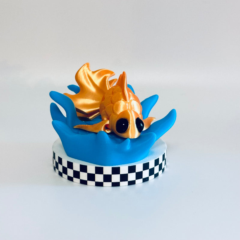 GoldieSplash The Gold Fish 3D Printed Fidget Collectable