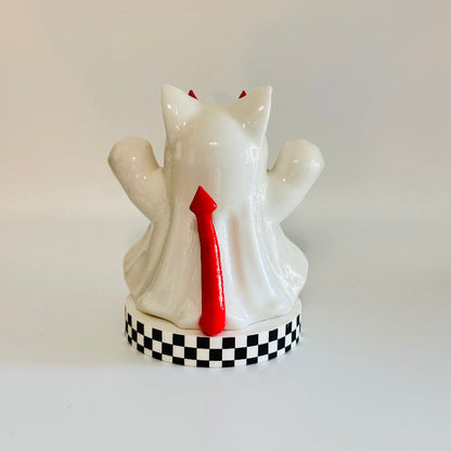 SpookyPaws the Ghost Devil Cat 3D Printed Shelfie Collectable