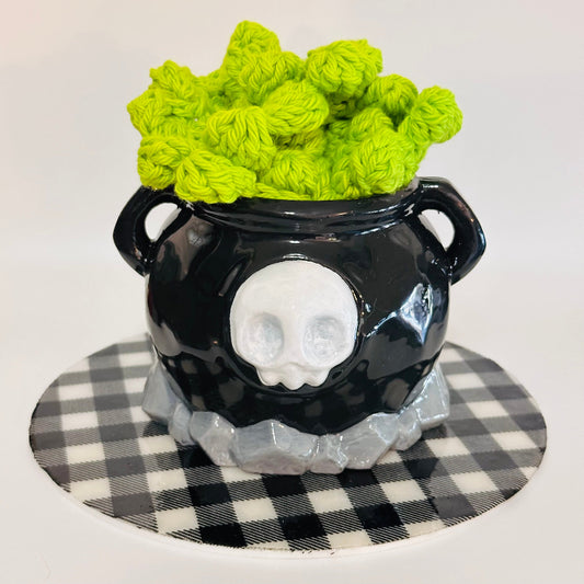 PotionBrewer Cauldron 3D Printed and Crocheted Coaster Set