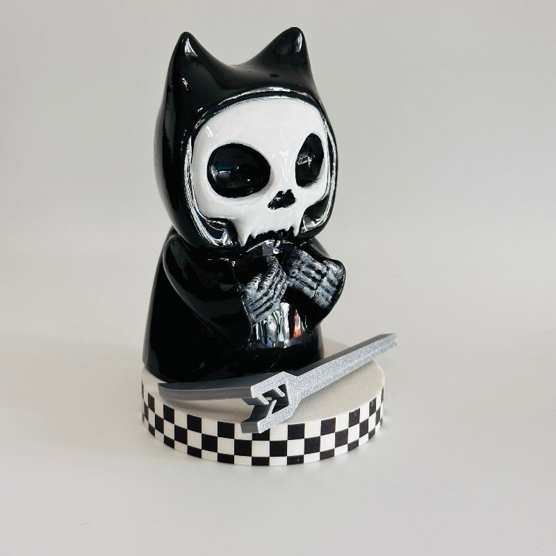 GrimKitty the Chibi Cat Reaper 3D Printed Figurine