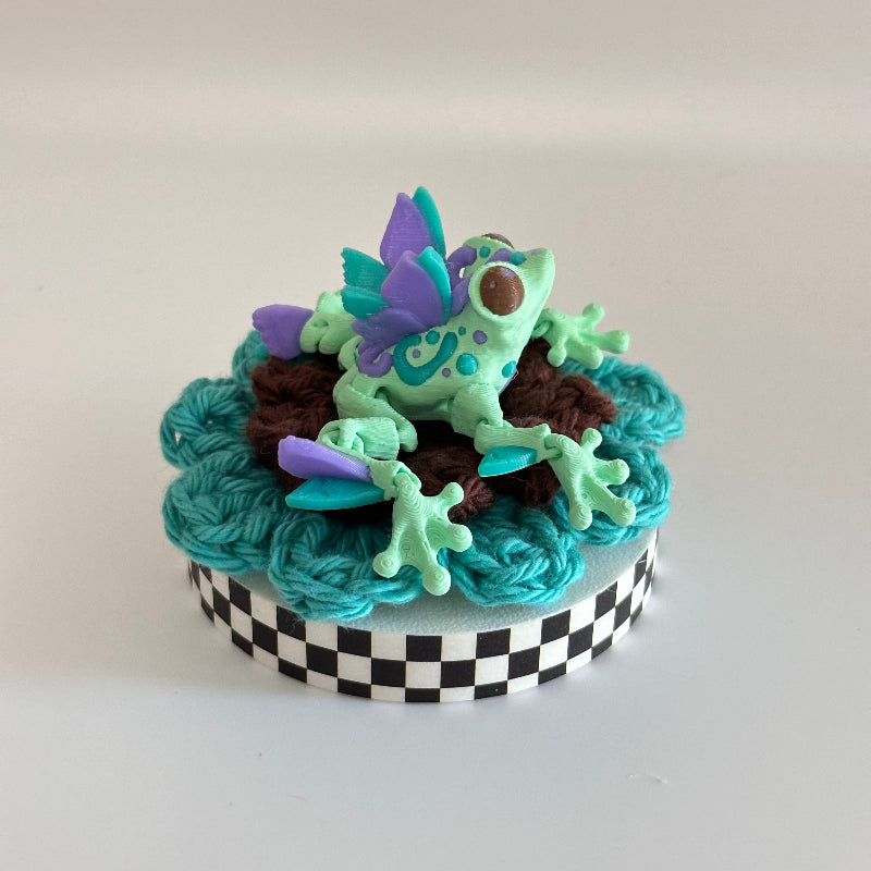 WillowFlutter the Butterfly Frog 3D Printed Fidget Collectable