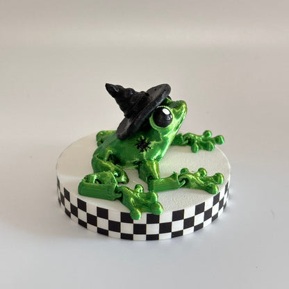 VelvetHex the Enchanted Witch Frog 3D Printed Fidget Collectable