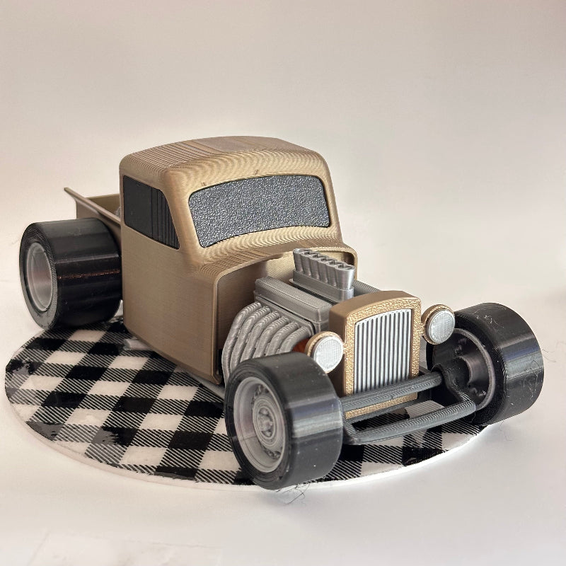 Metallic Bronze Rat Rod 3D Printed Car
