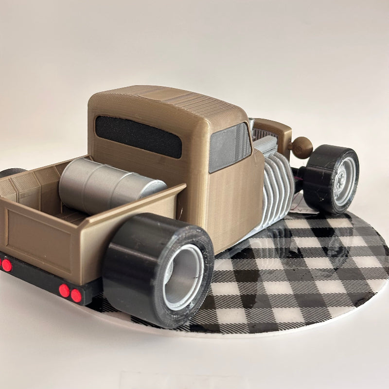Metallic Bronze Rat Rod 3D Printed Car
