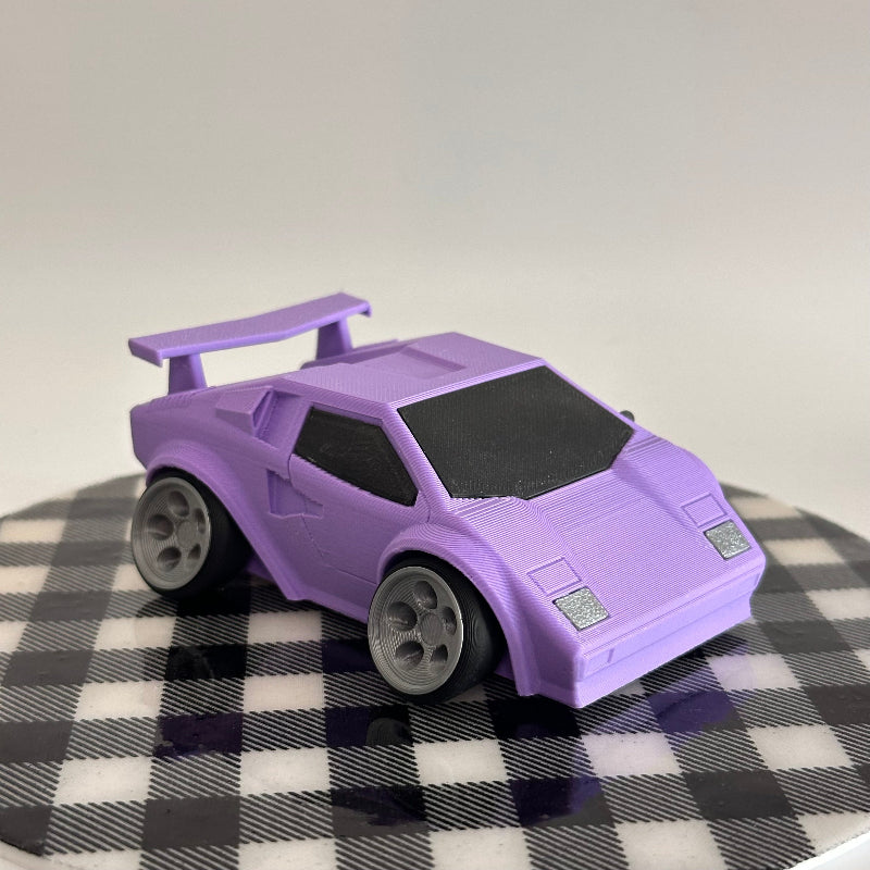 Purple Speedster Racer 3D-Printed Sports Car