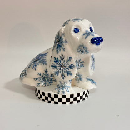 Frosty Howliday Basset Hound 3D Printed Shelfie Collectable