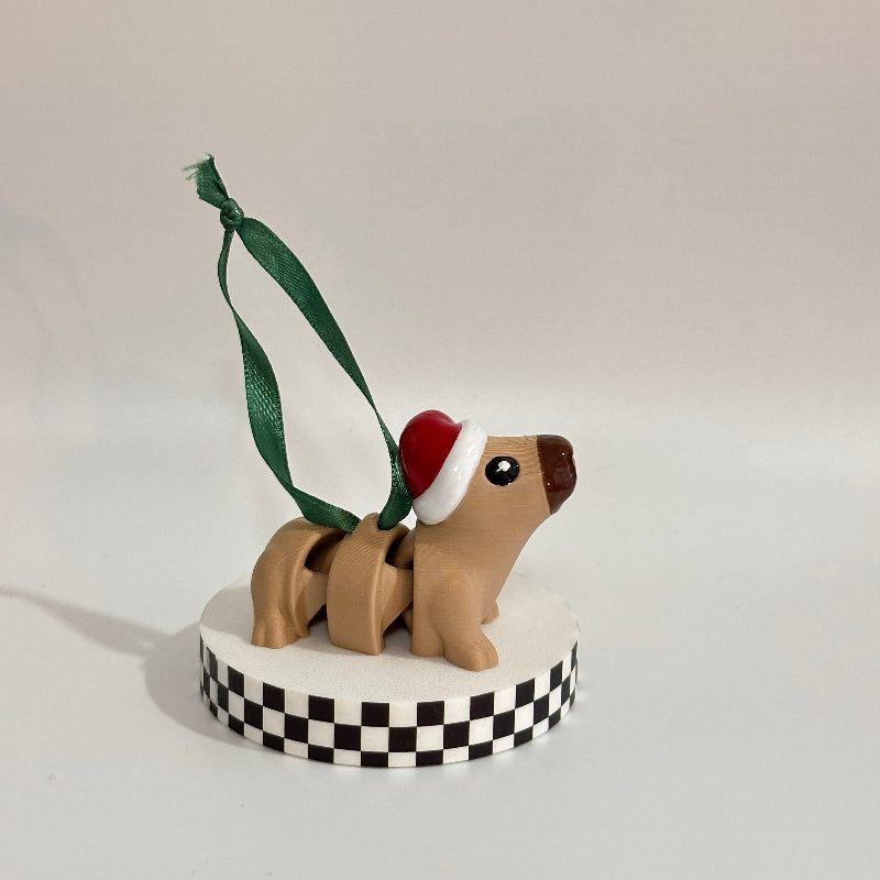 Capy Claus Capybara 3D Printed Fidget Holiday Collectable