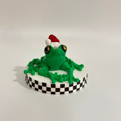 Jolly Hopper the Festive Froggie 3D Printed Fidget Collectable
