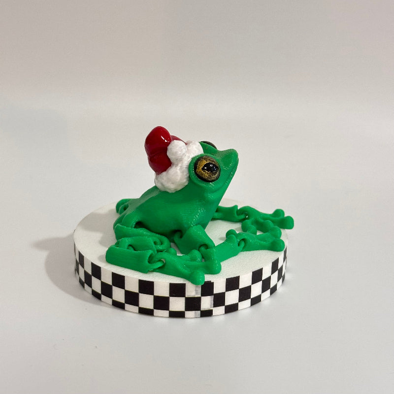 Jolly Hopper the Festive Froggie 3D Printed Fidget Collectable