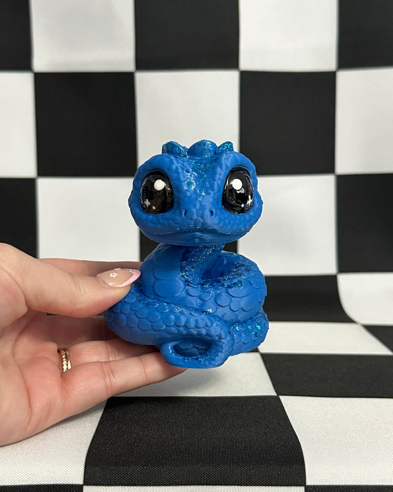 Kawaii Blueberry Snake Figurine