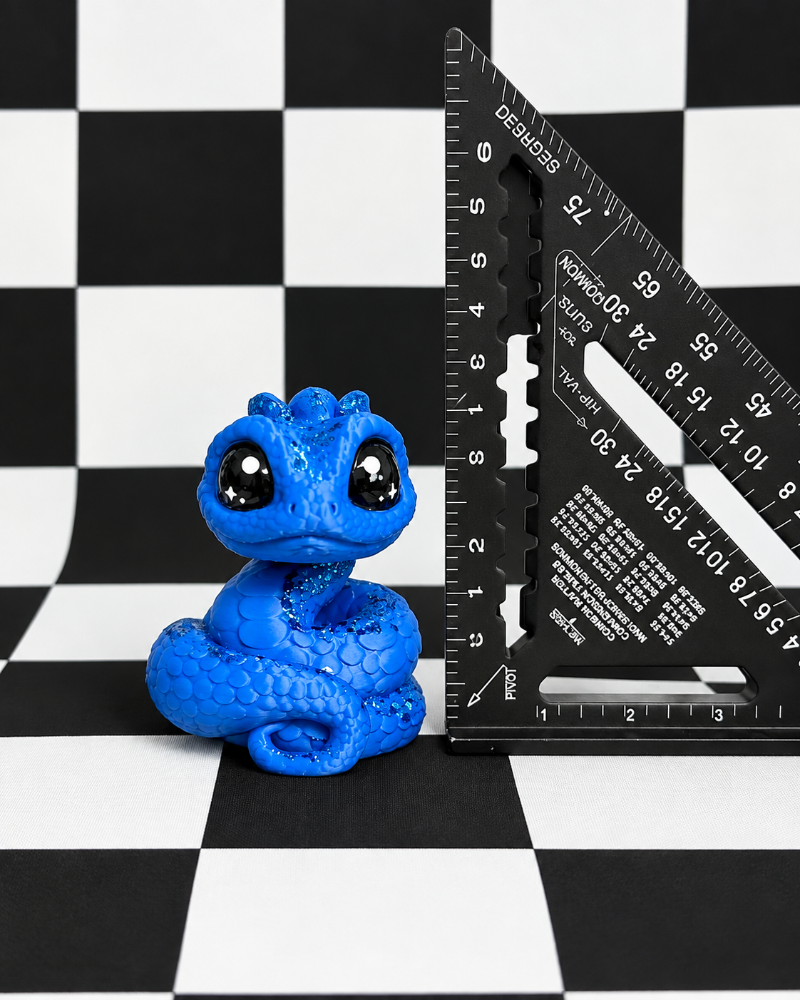 Kawaii Blueberry Snake Figurine