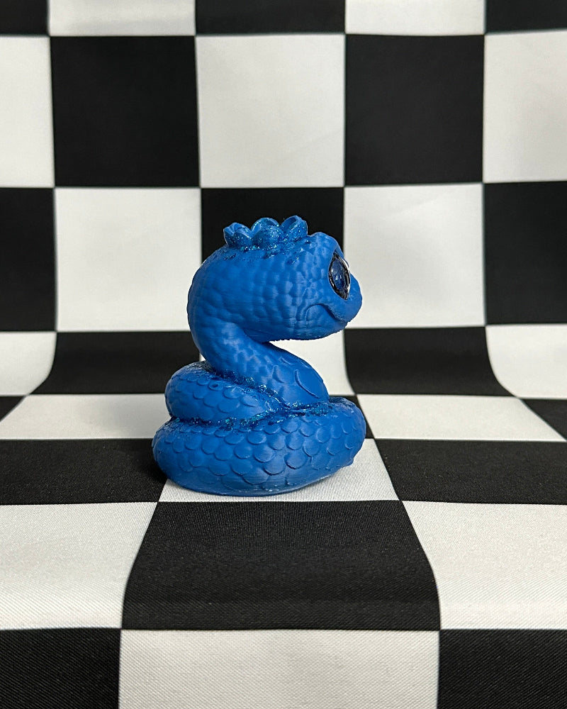 Kawaii Blueberry Snake Figurine