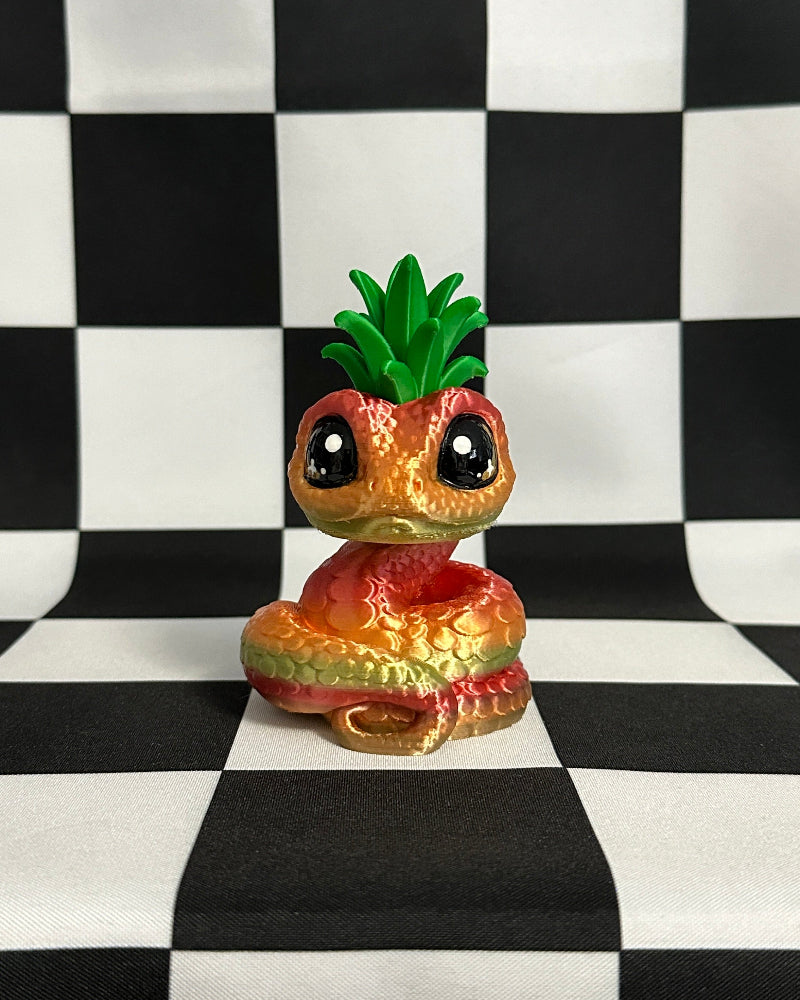 Kawaii Dragon Fruit Snake Figurine