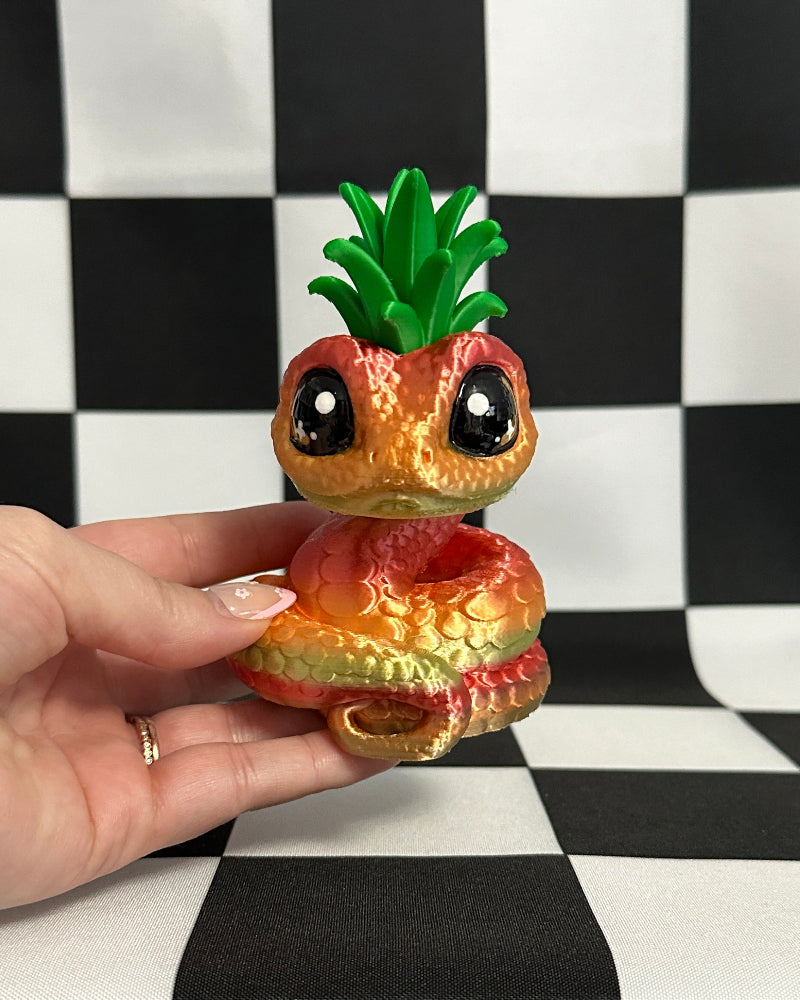 Kawaii Dragon Fruit Snake Figurine