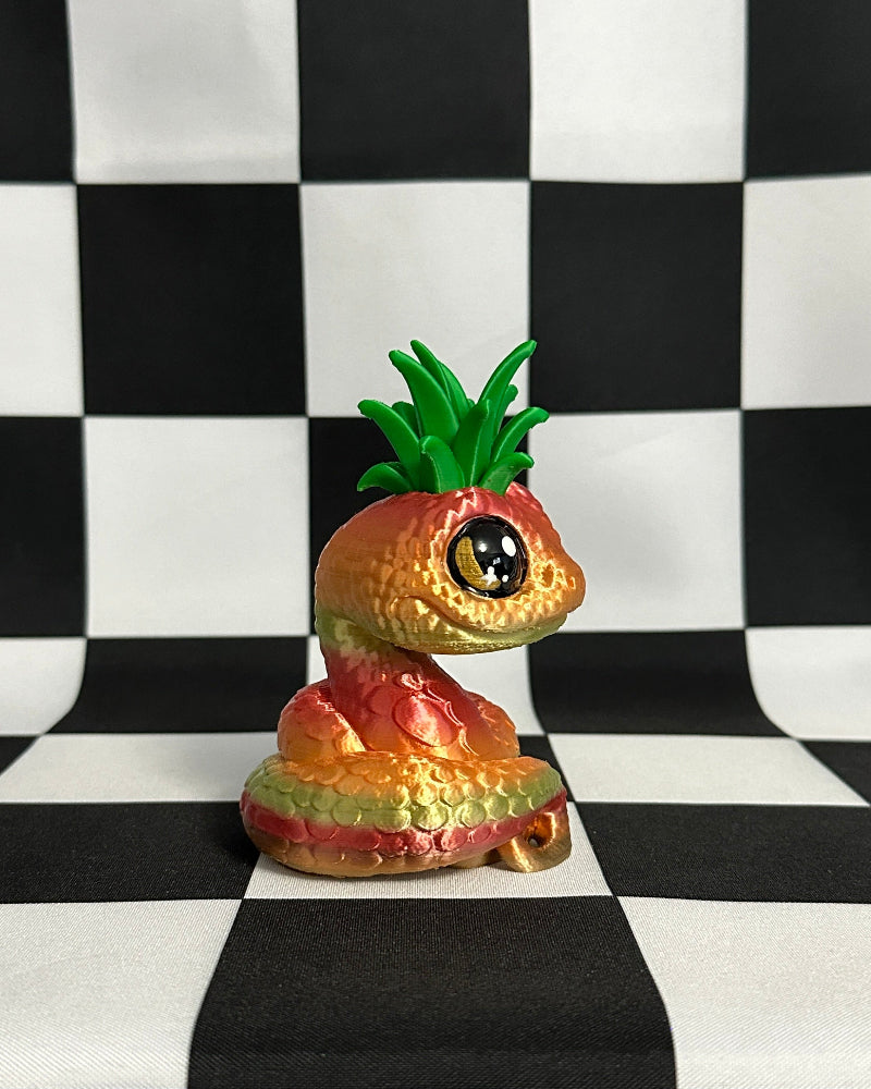 Kawaii Dragon Fruit Snake Figurine