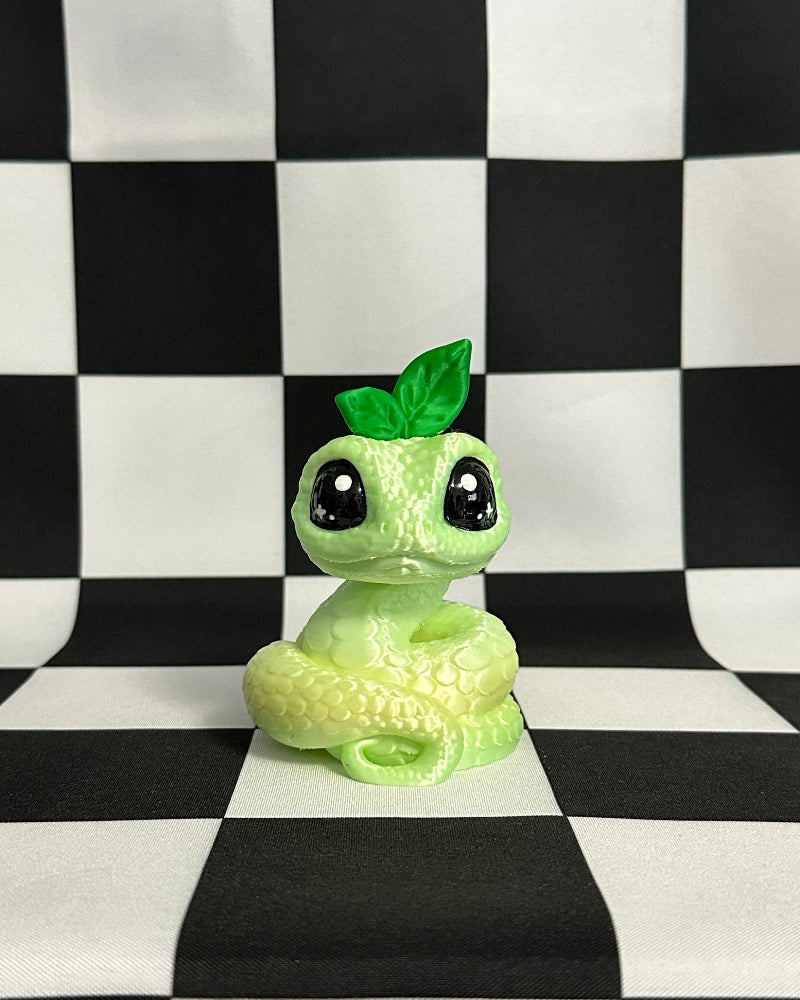 Kawaii Lime Snake Figurine