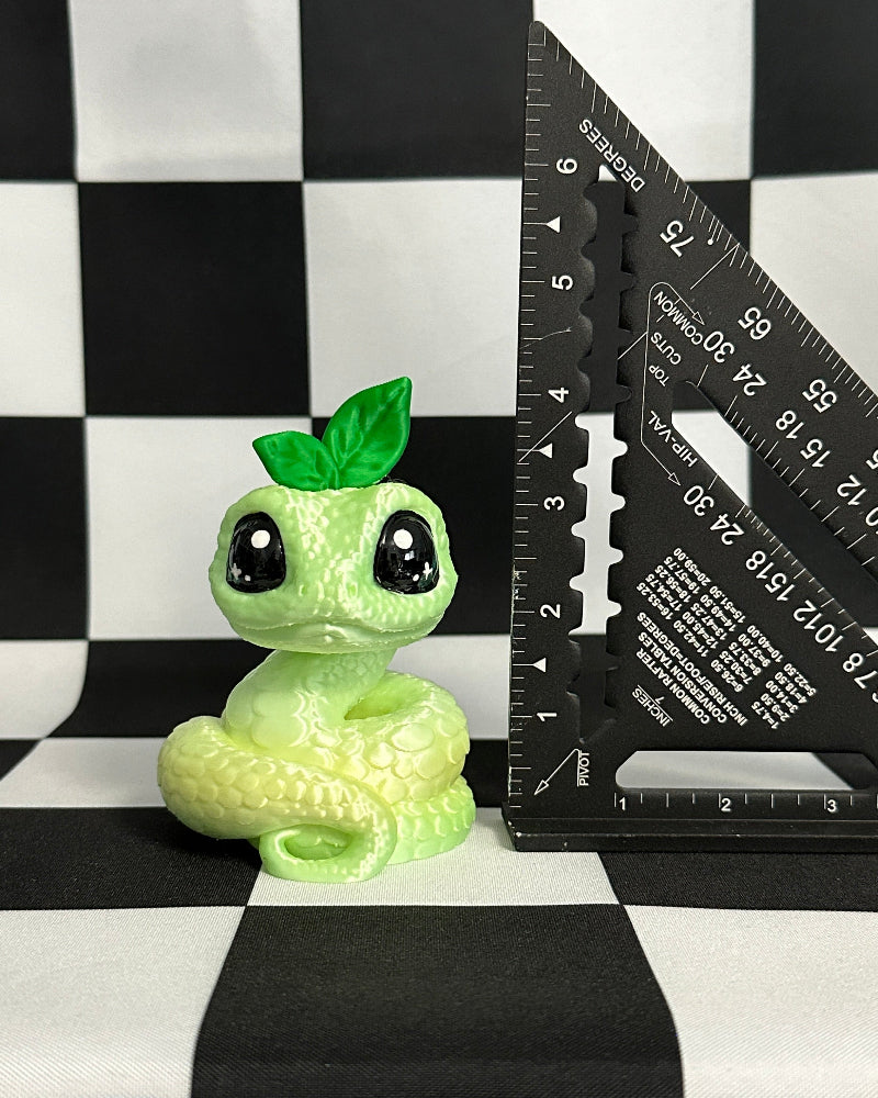 Kawaii Lime Snake Figurine