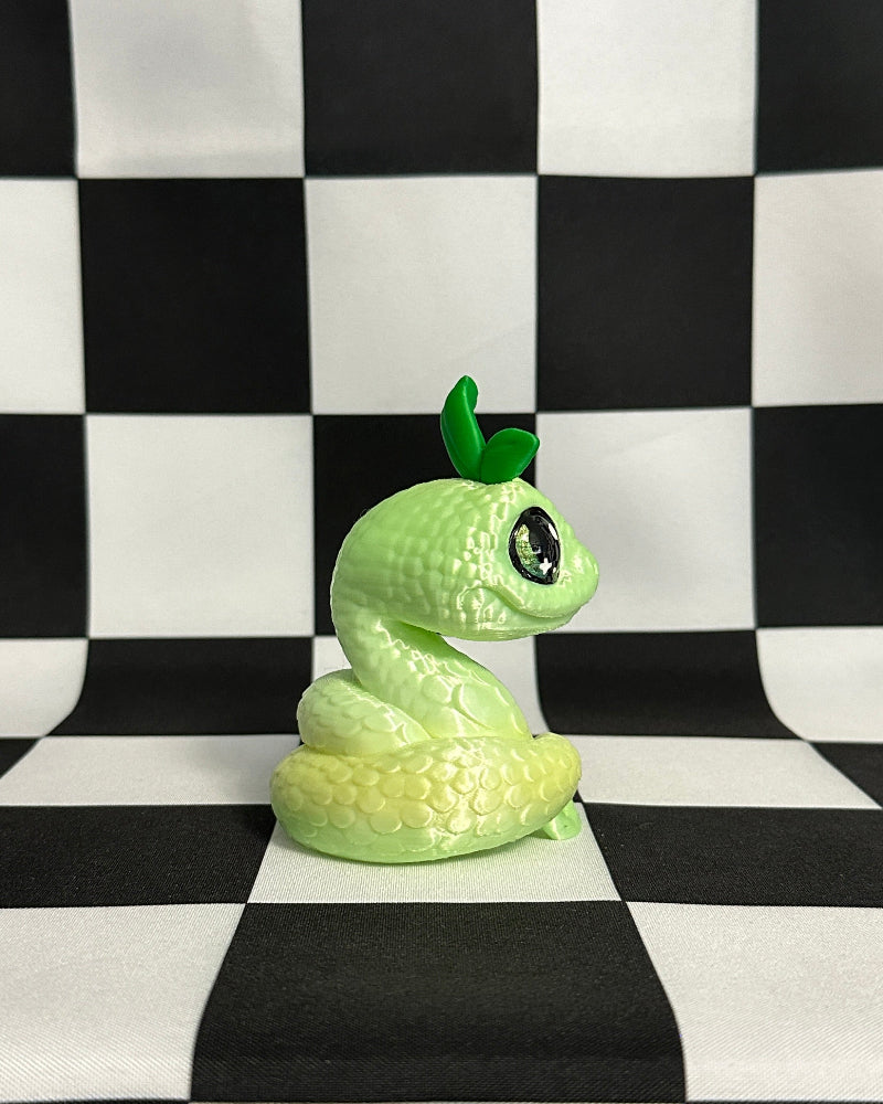 Kawaii Lime Snake Figurine
