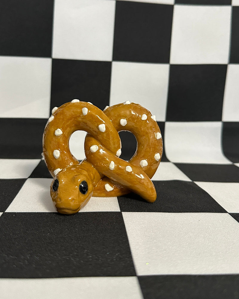 Kawaii Pretzel Snake Figurine