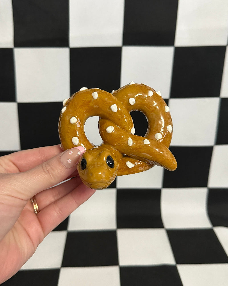 Kawaii Pretzel Snake Figurine