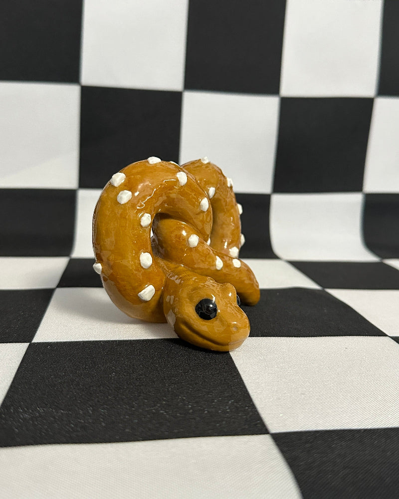 Kawaii Pretzel Snake Figurine