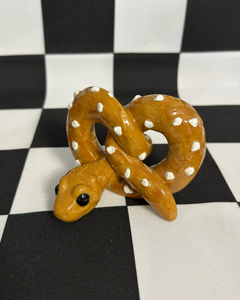 Kawaii Pretzel Snake Figurine