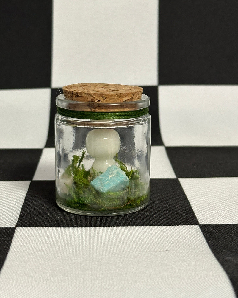 Kodama Terrarium – Version 4 | Glow-in-the-Dark Forest Spirit Mini Display
